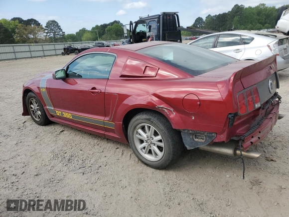 2005 Ford Mustang Deluxe with VIN 1ZVFT80N055116785, listed as a Copart auction lot 53032375 with 132,420 mi miles and Salvage Title. Bid and sale history available at carsss.com. Image 2.