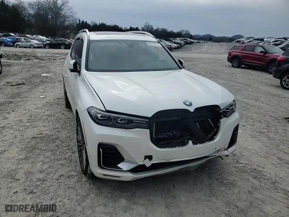 2021 BMW X7 xDrive40i with VIN 5UXCW2C08M9F73170, listed as a Copart auction lot 89318755 with 77,204 mi miles and Salvage Title. Bid and sale history available at carsss.com. Image 11.