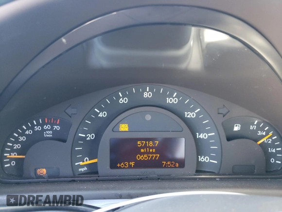 2003 Mercedes-Benz C 240 with VIN WDBRF81J33F318562, listed as a Copart auction lot 47246195 with 65,777 mi miles and Salvage title. Bid and sale history available at DreamBid. Image 9.