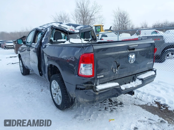 2019 Ram 1500 Big Horn/Lone Star with VIN 1C6RRFFG3KN674435, listed as a IAAI auction lot 41618523 with 89,983 mi miles. Bid and sale history available at carsss.com. Image 3.