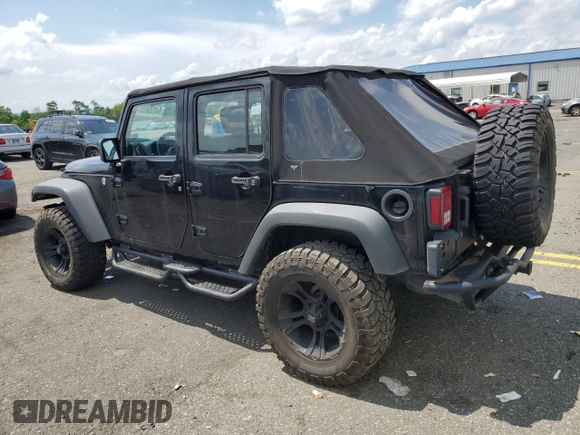 2015 Jeep Wrangler Unlimited Sport with VIN 1C4BJWDG1FL668395, listed as a Copart auction lot 64035035 with 79,972 mi miles and Salvage title. Bid and sale history available at DreamBid. Image 2.