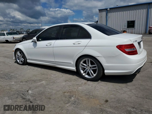 2013 Mercedes-Benz C 250 Sport with VIN WDDGF4HB1DR270887, listed as a Copart auction lot 56064215 with 267,210 mi miles and Clean Title. Bid and sale history available at DreamBid. Image 2.