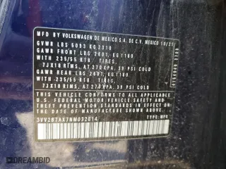 2022 Volkswagen Tiguan SE with VIN 3VV2B7AX7NM032814, listed as a Copart auction lot 47373295 with 183,791 mi miles and Salvage Title. Bid and sale history available at carsss.com. Image 15.