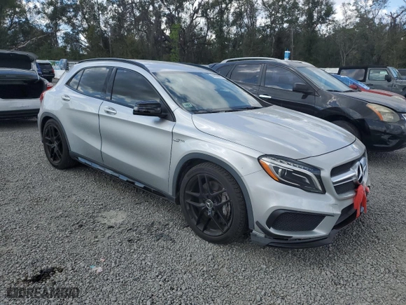 2015 Mercedes-Benz GLA-Class GLA 45 AMG with VIN WDDTG5CB2FJ124301, listed as a Copart auction lot 44836095 with 143,209 mi miles and Clean Title. Bid and sale history available at carsss.com. Image 4.