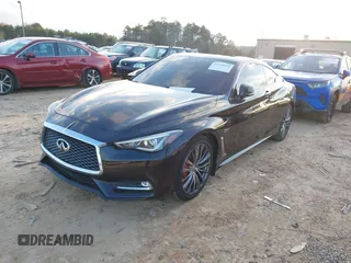 2017 Infiniti Q60 Red Sport 400 with VIN JN1FV7EL1HM700317, listed as a IAAI auction lot 41149036 with 76,654 mi miles and . Bid and sale history available at carsss.com. Image 17.