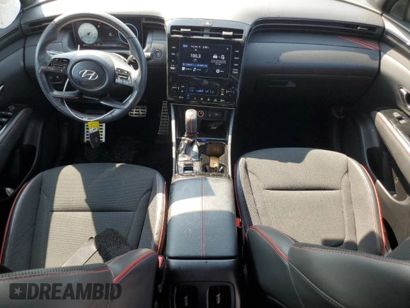 2022 Hyundai Tucson N Line with VIN KM8JF3AE4NU088612, listed as a Copart auction lot 70704614 with 28,068 mi miles and Salvage Title. Bid and sale history available at carsss.com. Image 8.