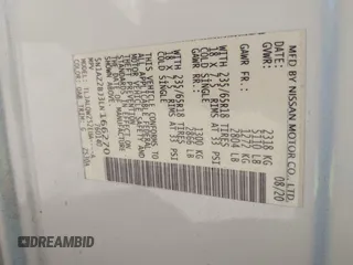 2020 Nissan Murano SV z VIN 5N1AZ2BJ3LN166270, wystawiony jako IAAI lot #41479089 z przebiegiem 28 427 mil mil oraz . Historia ofert i sprzedaży dostępna na DreamBid. Obrazek 9.
