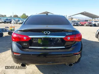 2014 Infiniti Q50 Hybrid Sport with VIN JN1AV7AR1EM701435, listed as a IAAI auction lot 41479140 with 154,338 mi miles. Bid and sale history available at carsss.com. Image 16.