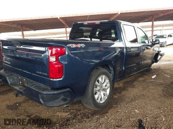 2022 Chevrolet Silverado 1500 Custom with VIN 3GCPDBEK2NG522754, listed as a IAAI auction lot 41446911 with 19,575 mi miles. Bid and sale history available at carsss.com. Image 4.