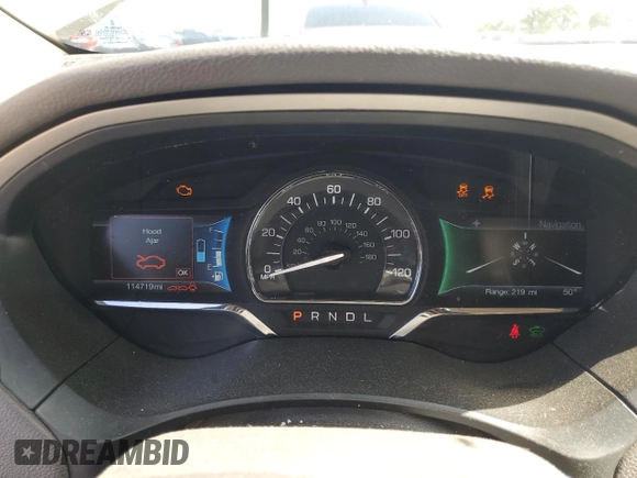 2017 Lincoln MKZ Hybrid Reserve with VIN 3LN6L5MU3HR609912, listed as a Copart auction lot 52010765 with 114,719 mi miles and Salvage Title. Bid and sale history available at DreamBid. Image 9.