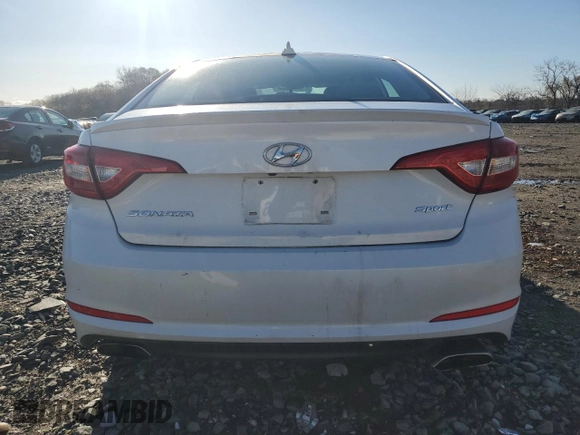2017 Hyundai Sonata Sport with VIN 5NPE34AF4HH524502, listed as a Copart auction lot 48849035 with 104,865 mi miles and Salvage Title. Bid and sale history available at DreamBid. Image 6.