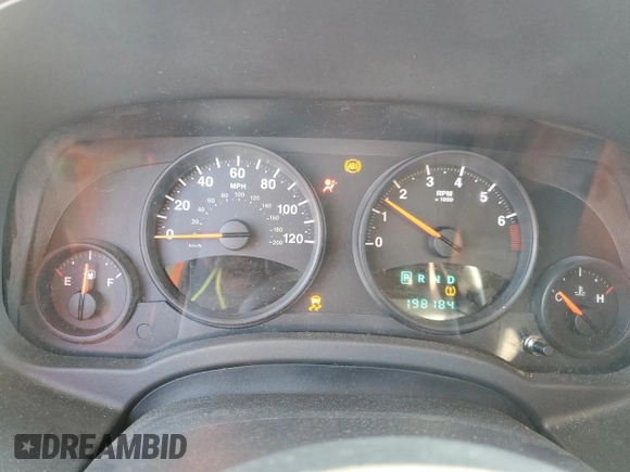2013 Jeep Compass Sport with VIN 1C4NJCBAXDD109364, listed as a Copart auction lot 81176044 with 198,184 mi miles and Salvage Title. Bid and sale history available at carsss.com. Image 9.