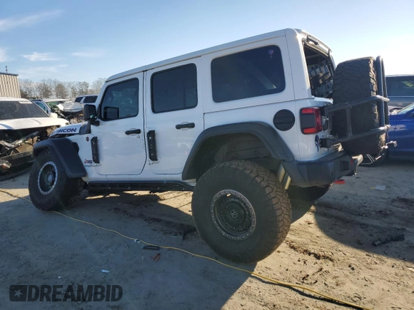 2022 Jeep Wrangler Unlimited Rubicon z VIN 1C4HJXFN2NW211037, wystawiony jako Copart lot #85078474 z przebiegiem 21 878 mil mil oraz Szkoda całkowita • Salvage title. Historia ofert i sprzedaży dostępna na DreamBid. Obrazek 2.