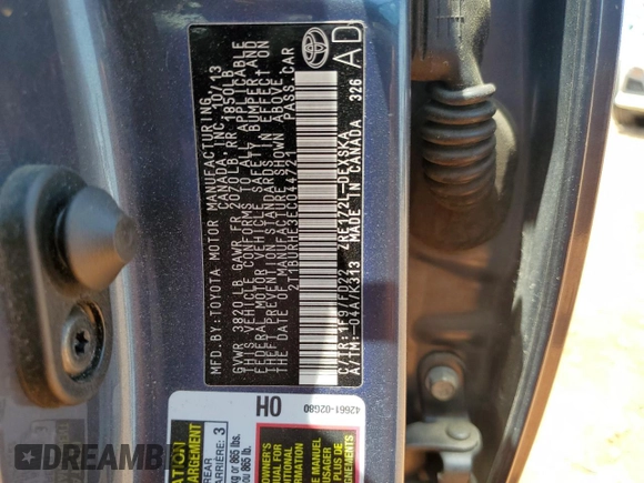 2014 Toyota Corolla L with VIN 2T1BURHE3EC044721, listed as a Copart auction lot 60666885 with 140,054 mi miles and Salvage title. Bid and sale history available at DreamBid. Image 12.