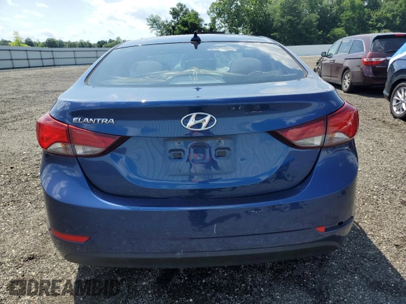 2016 Hyundai Elantra SE with VIN 5NPDH4AE6GH781888, listed as a Copart auction lot 61032035 with 55,652 mi miles and Salvage title. Bid and sale history available at DreamBid. Image 6.