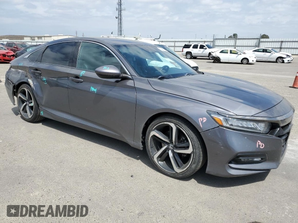 2019 Honda Accord Sport with VIN 1HGCV1F36KA043505, listed as a Copart auction lot 52992535 with 110,742 mi miles and Salvage Title. Bid and sale history available at DreamBid. Image 4.
