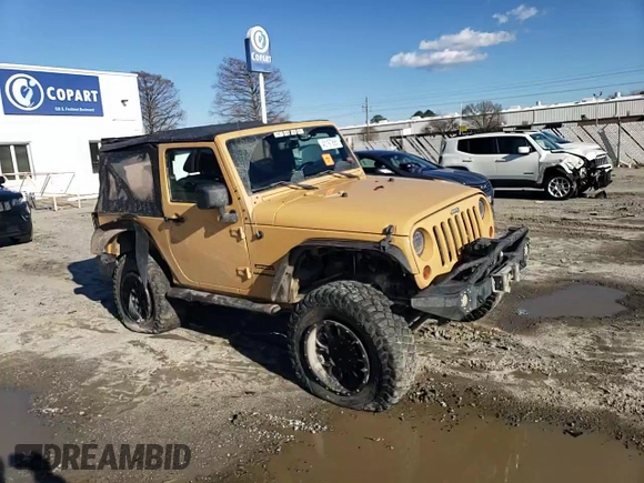 2013 Jeep Wrangler Sport with VIN 1C4AJWAG5DL638636, listed as a Copart auction lot 45197865 with 127,587 mi miles and Salvage title. Bid and sale history available at DreamBid. Image 11.