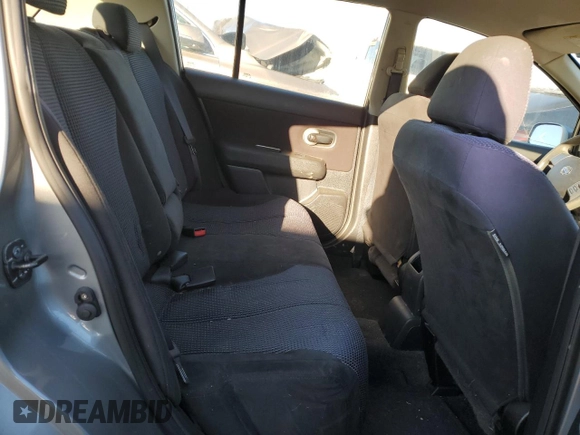 2010 Nissan Versa 1.8 SL with VIN 3N1BC1CPXAL431404, listed as a Copart auction lot 43817575 with 28,599 mi miles and Salvage Title. Bid and sale history available at carsss.com. Image 10.