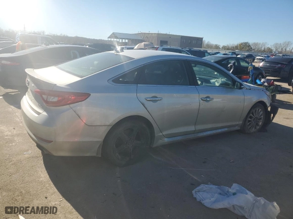 2015 Hyundai Sonata 2.4L Limited with VIN 5NPE34AF5FH155369, listed as a Copart auction lot 80992774 with 184,415 mi miles and Salvage Title. Bid and sale history available at carsss.com. Image 3.