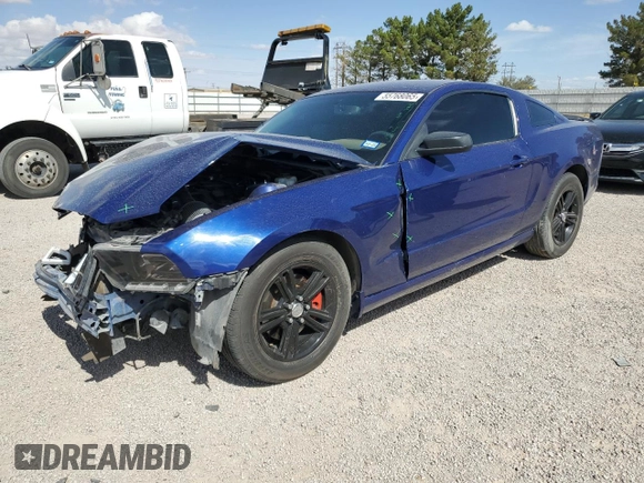 2014 Ford Mustang V6 with VIN 1ZVBP8AM6E5299523, listed as a Copart auction lot 55768065 with 128,500 mi miles and Salvage title. Bid and sale history available at DreamBid. Image 1.