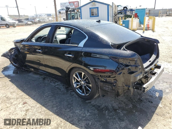 2019 Infiniti Q50 3.0t LUXE with VIN JN1EV7AP4KM543314, listed as a Copart auction lot 49647465 with 63,189 mi miles and Salvage Title. Bid and sale history available at carsss.com. Image 2.