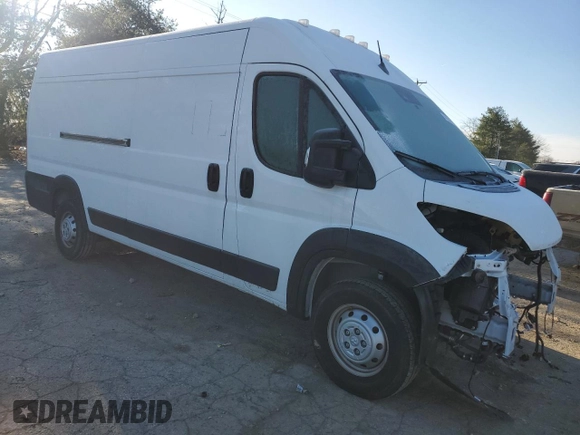 2023 Ram ProMaster Cargo with VIN 3C6MRVJG9PE554470, listed as a Copart auction lot 44228715 with Not Provided miles and Salvage Title. Bid and sale history available at DreamBid. Image 4.