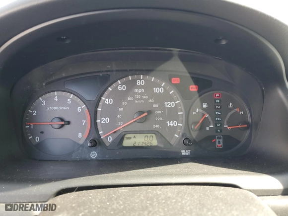 2001 Honda Accord Cpe EX w/Leather with VIN 1HGCG22521A033799, listed as a Copart auction lot 46545105 with 211,426 mi miles and Salvage Title. Bid and sale history available at carsss.com. Image 9.