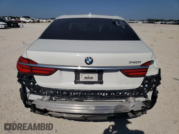 2018 BMW 7 Series 740i with VIN WBA7E2C58JG741652, listed as a Copart auction lot 57802073 with 79,441 mi miles. Bid and sale history available at carsss.com. Image 6.