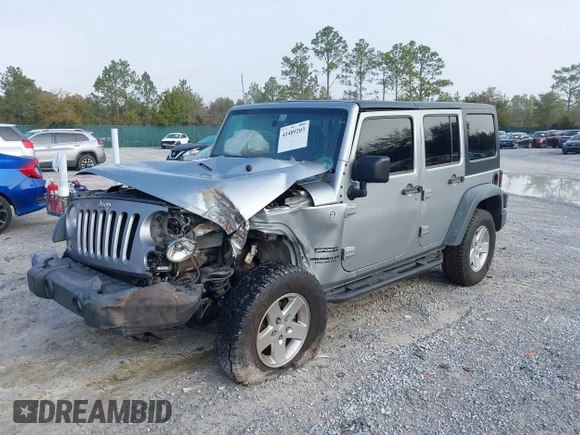 2014 Jeep Wrangler Unlimited Sport with VIN 1C4BJWDG8EL314792, listed as a IAAI auction lot 41489203 with 94,382 mi miles. Bid and sale history available at carsss.com. Image 2.