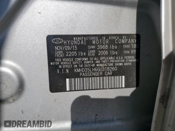 2016 Hyundai Elantra GT with VIN KMHD35LH6GU318260, listed as a Copart auction lot 73232764 with 102,332 mi miles and Salvage Title. Bid and sale history available at carsss.com. Image 13.