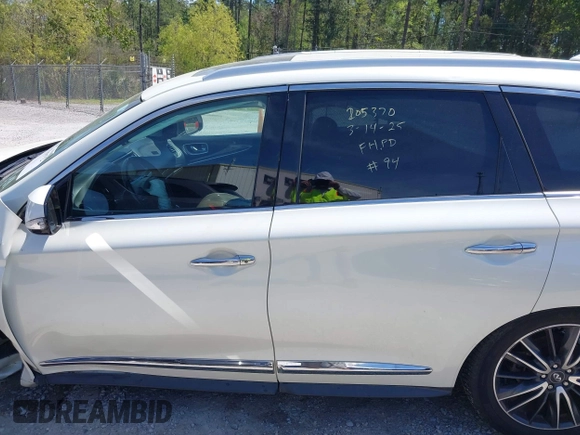 2018 Infiniti QX60 with VIN 5N1DL0MN2JC525197, listed as a IAAI auction lot 41878972 with 181,134 mi miles. Bid and sale history available at carsss.com. Image 15.