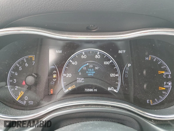 2019 Jeep Grand Cherokee Limited with VIN 1C4RJFBG3KC782099, listed as a Copart auction lot 59717415 with 70,596 mi miles and Salvage title. Bid and sale history available at DreamBid. Image 9.