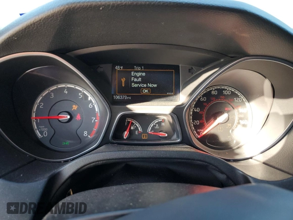 2017 Ford Focus ST with VIN 1FADP3L90HL275358, listed as a Copart auction lot 43643005 with 106,379 mi miles and Salvage Title. Bid and sale history available at carsss.com. Image 9.