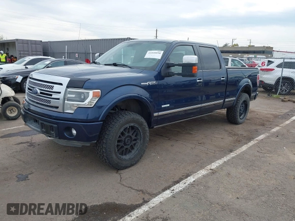 2014 Ford F-150 XL with VIN 1FTFW1ET7EFA52599, listed as a IAAI auction lot 41848890 with 154,353 mi miles. Bid and sale history available at carsss.com. Image 2.