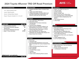 2024 Toyota 4Runner TRD Off Road with VIN JTERU5JR9R6270369, listed as a Copart auction lot 50537195 with 24,799 mi miles and Salvage Title. Bid and sale history available at carsss.com. Image 13.