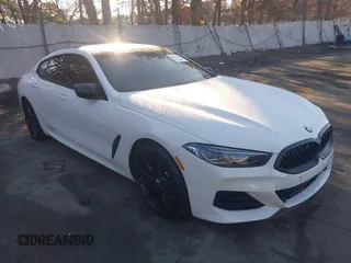 2023 BMW 8 Series M850i with VIN WBAGV8C0XPCL58173, listed as a IAAI auction lot 41693747 with 24,954 mi miles. Bid and sale history available at carsss.com. Image 1.