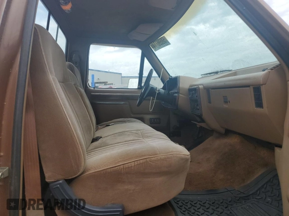 1987 Ford F-150 with VIN 2FTEF15H8HCA66731, listed as a Copart auction lot 58696774 with 81,683 mi miles and Salvage Title. Bid and sale history available at carsss.com. Image 10.