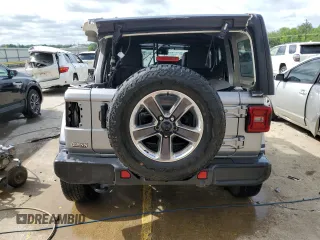 2020 Jeep Wrangler Unlimited Sahara with VIN 1C4HJXEG7LW297722, listed as a Copart auction lot 55295025 with 69,064 mi miles and Salvage title. Bid and sale history available at DreamBid. Image 6.