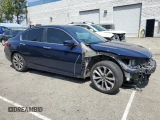 2015 Honda Accord Sport with VIN 1HGCR2F52FA105614, listed as a Copart auction lot 55480615 with 122,271 mi miles and Salvage Title. Bid and sale history available at DreamBid. Image 4.