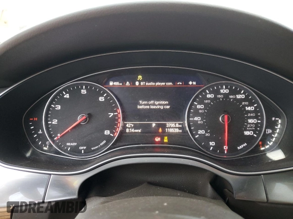 2017 Audi A6 Premium Plus z VIN WAUG8AFCXHN038412, wystawiony jako Copart lot #41623215 z przebiegiem 118 539 mil mil oraz Szkoda całkowita • Salvage title. Historia ofert i sprzedaży dostępna na DreamBid. Obrazek 9.