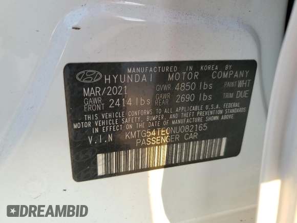 2022 Genesis G70 3.3T with VIN KMTG54TE0NU082165, listed as a Copart auction lot 68529454 with 33,500 mi miles and Salvage Title. Bid and sale history available at carsss.com. Image 13.