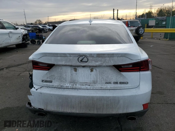 2015 Lexus IS 250 with VIN JTHCF1D2XF5017525, listed as a Copart auction lot 51175075 with 119,948 mi miles and Salvage Title. Bid and sale history available at DreamBid. Image 6.