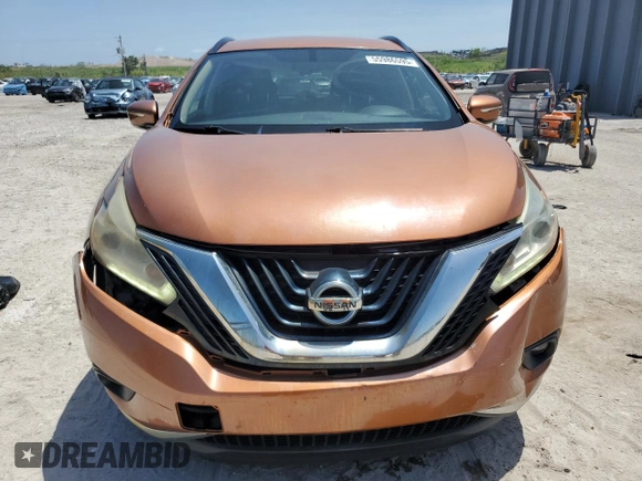 2015 Nissan Murano SV z VIN 5N1AZ2MH7FN200113, wystawiony jako Copart lot #55986595 z przebiegiem 155 645 mil mil oraz Szkoda całkowita • Salvage title. Historia ofert i sprzedaży dostępna na DreamBid. Obrazek 5.