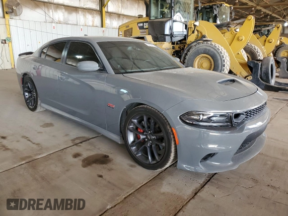 2019 Dodge Charger Scat Pack with VIN 2C3CDXGJ7KH697114, listed as a Copart auction lot 55152705 with 47,322 mi miles and Clean Title. Bid and sale history available at DreamBid. Image 4.