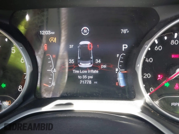 2018 Jeep Compass Limited with VIN 3C4NJDCB4JT436345, listed as a IAAI auction lot 41799163 with 71,778 mi miles and . Bid and sale history available at DreamBid. Image 15.