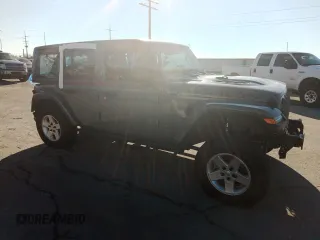 2021 Jeep Wrangler Unlimited Rubicon with VIN 1C4HJXFN1MW687231, listed as a Copart auction lot 85947774 with 35,076 mi miles and Salvage Title. Bid and sale history available at DreamBid. Image 4.