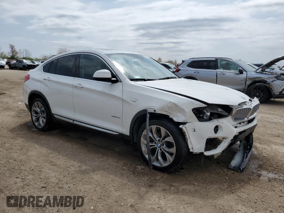 2016 BMW X4 xDrive28i with VIN 5UXXW3C52G0M90018, listed as a Copart auction lot 54887645 with 76,633 mi miles and Salvage title. Bid and sale history available at DreamBid. Image 4.
