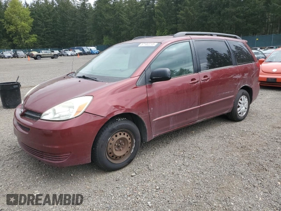 2005 Toyota Sienna CE z VIN 5TDZA23C15S320163, wystawiony jako Copart lot #57182215 z przebiegiem 205 439 mil mil oraz Czysty tytuł • Clean title. Historia ofert i sprzedaży dostępna na DreamBid. Obrazek 1.
