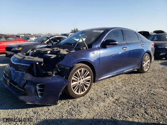 2017 Kia Optima SX Limited with VIN 5XXGV4L20HG158563, listed as a Copart auction lot 42458265 with 112,783 mi miles and Salvage Title. Bid and sale history available at carsss.com. Image 1.