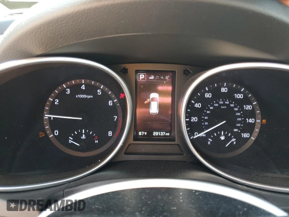 2018 Hyundai Santa Fe 2.0T с VIN 5XYZU4LA9JG548646, выставлен на аукционе Copart как лот 50893395 с пробегом 29 137 миль миль и Списание • Salvage title. История ставок и продаж доступна на DreamBid. Изображение 9.